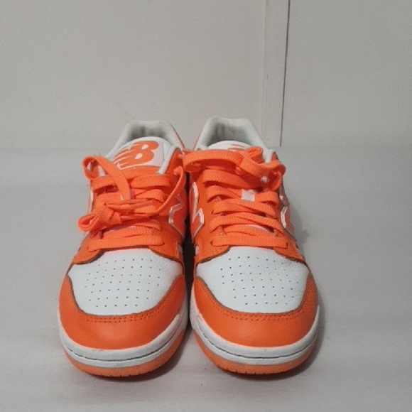 New Balance Shoes - New Balance Vibrant Orange and White  Unisex Hot Mango Sneakers